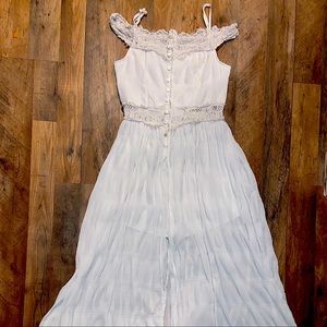 White Sundress. Dillards dress. White. Pirate dress. Cottage core dress.